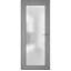 Façade extérieure pré-suspendue Fibre de verre verre givré / Manux 8102 Frêne gris / Bureau Portes d'entrée commerciales et résidentielles - l 30 po x H 80 po - Gauche-98195744-98195743-98195741