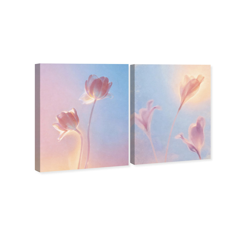 Iridescent Spring Set Floral & Botanical Canvas Print by Oliver Gal, Black Frame, 16 x 20, 16"H x 20"W, Gallery Wrapped
