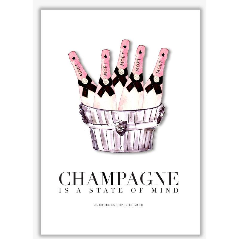 Moet Champagne Is A State Of Mind - Print, No Frame, 84.1 cm H x 59.4 cm W x 1 cm D