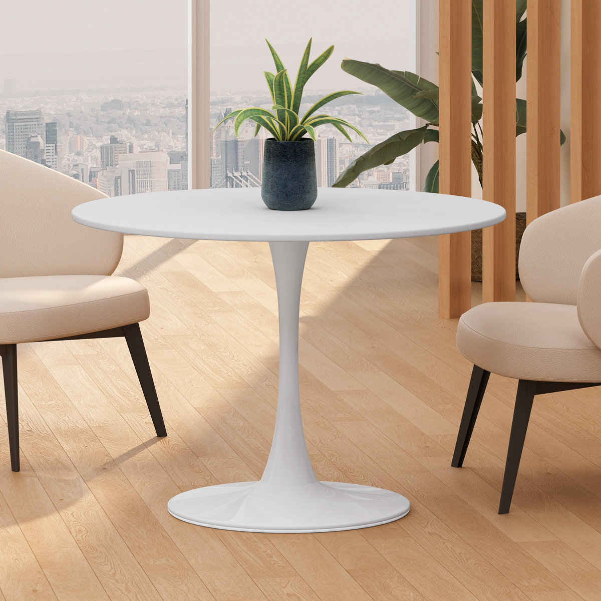 Oliver 42.12" Round Dining Table With Round MDF Table Top