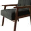 Chaise d'appoint en lin gris anthracite-1393147793