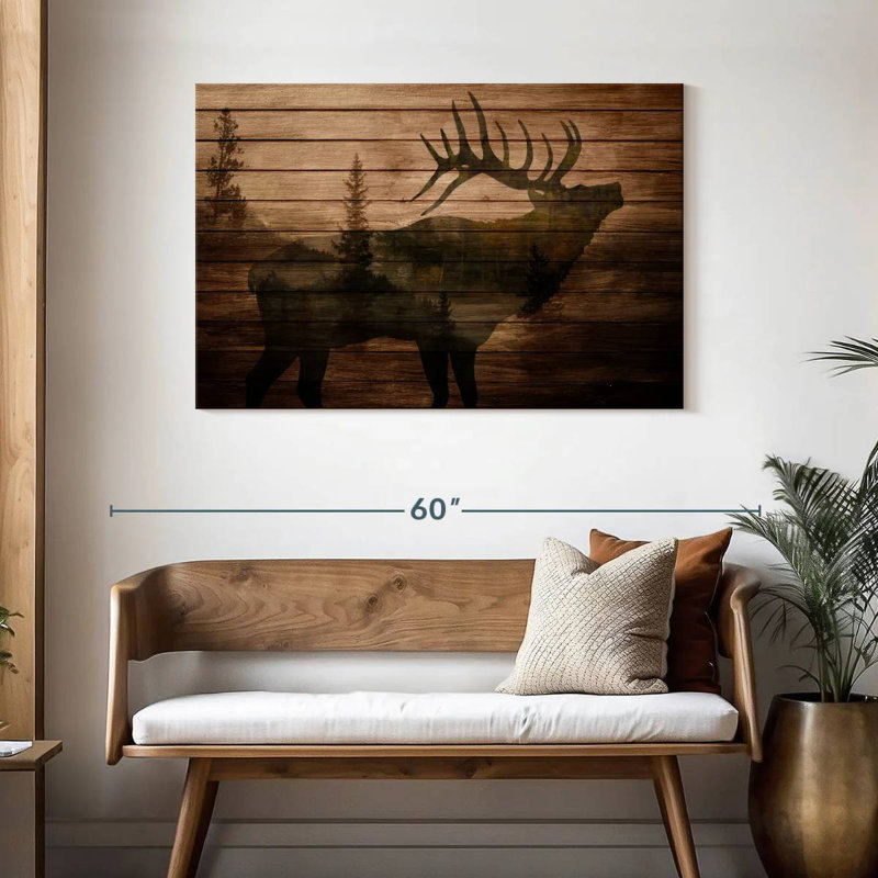 Brampt Elk Woods I, 30" H x 45" W