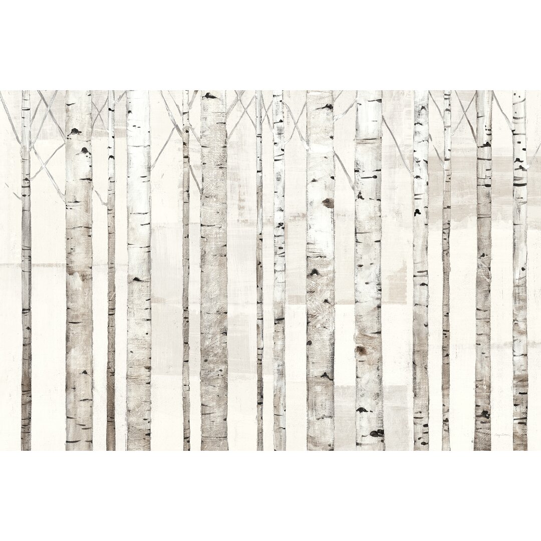 Leinwandbild Birch Trees on White von Avery Tillmon