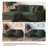 2 - Piece Upholstered Green Corduroy Modular Sectional Sofa with Pillow Back and Solid Wood Legs-2011520428-1947813341