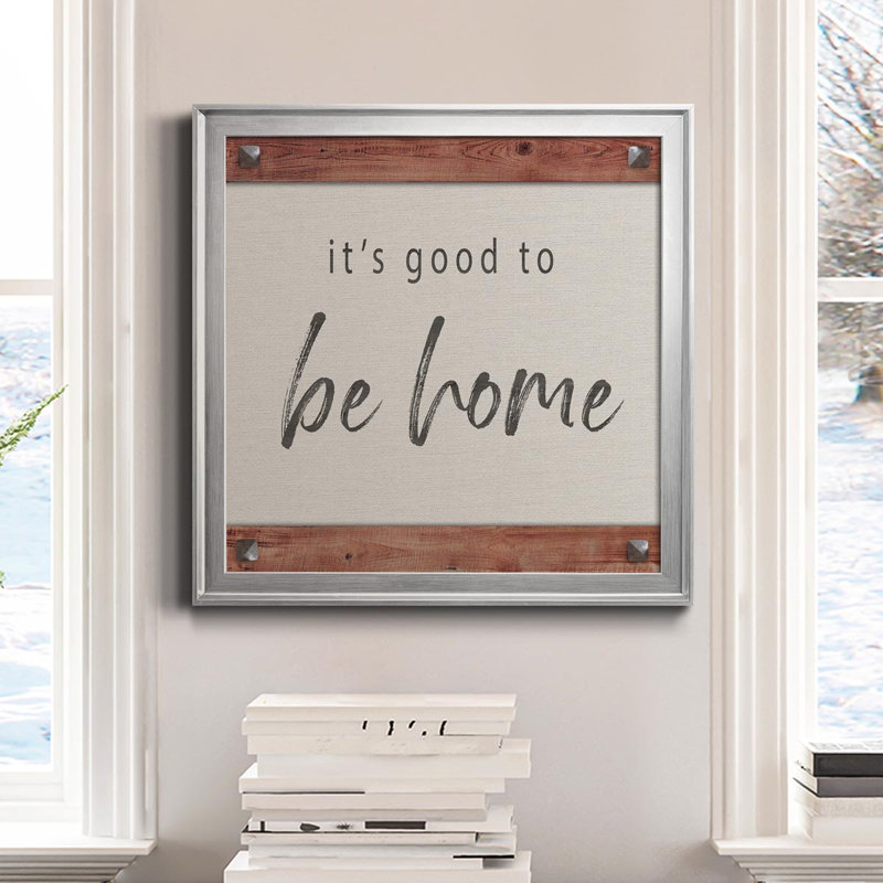 Home - Art textuel sur toile, Toile argentée, H 30,5 po x l 30,5 po x P 1,5 po
