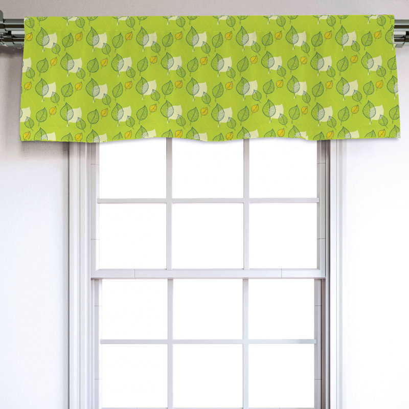 Sateen Floral Ruffled Window Valance