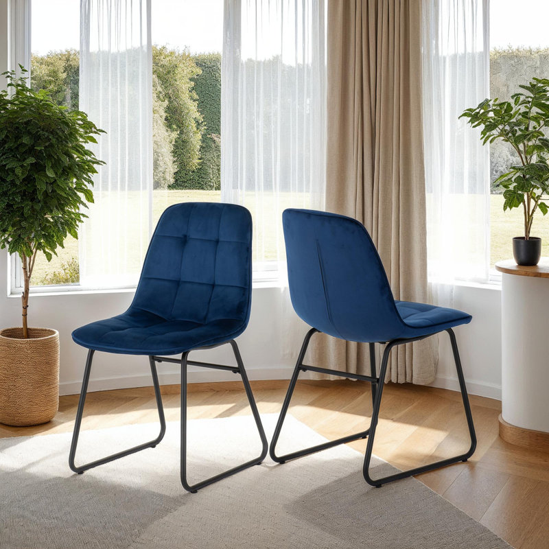 Mizer Upholstered Dining Chair, Blue