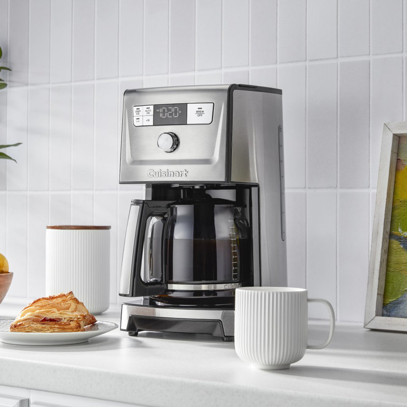 Perfectemp 14-Cup Programmable Coffeemaker, Stainless Steel/Black