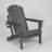 HDPE Folding Adirondack Chair With Dual Cup Holder - Composite Adirondack Chair With Wood Texture- ,Gray-147894384