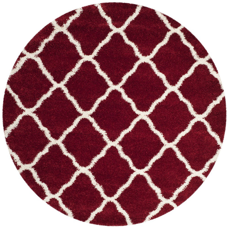 Tapis à poils longs Darrold Hudson, Rond 5 pi