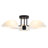 3 - Light 23.6" Modern Matte Black Sputnik Glass Semi Flush Mount Ceiling Light for Foyer-1541886118