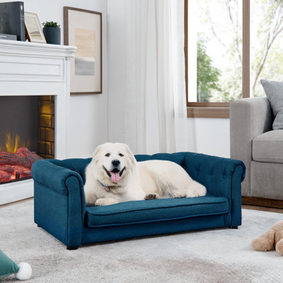 Canapé-lit pour chien avec accoudoirs roulés Samson