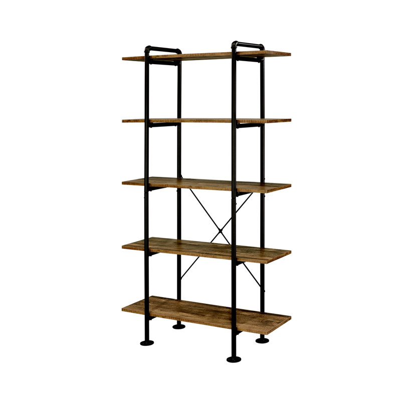 Eligha 6-Shelf Bookcase, Walnut 