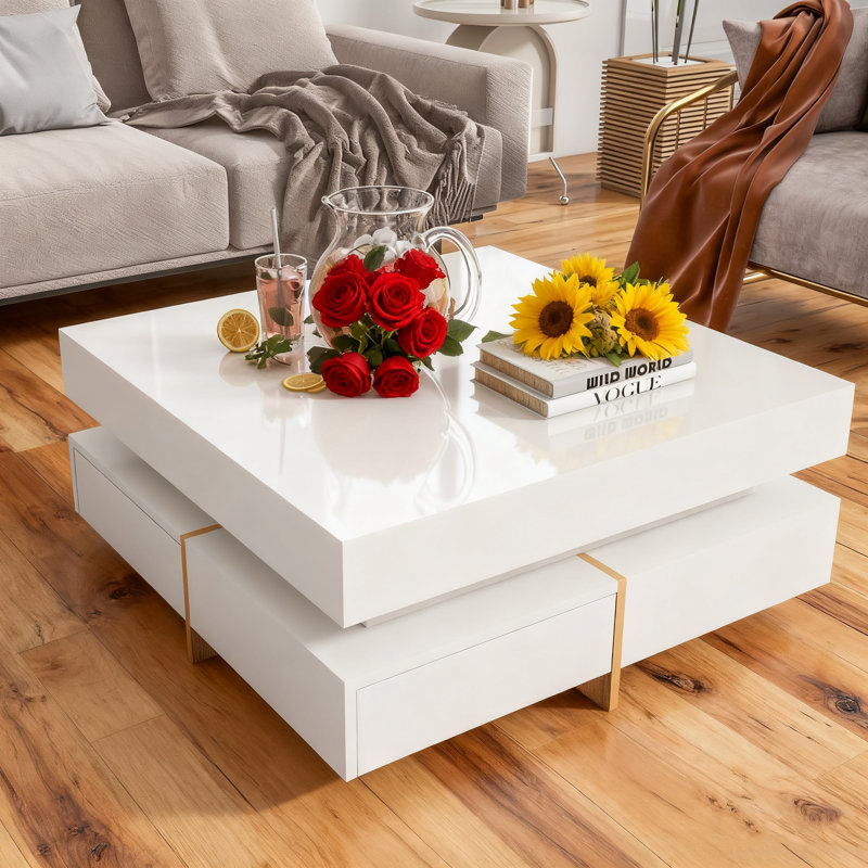Table basse Askhat, Blanc