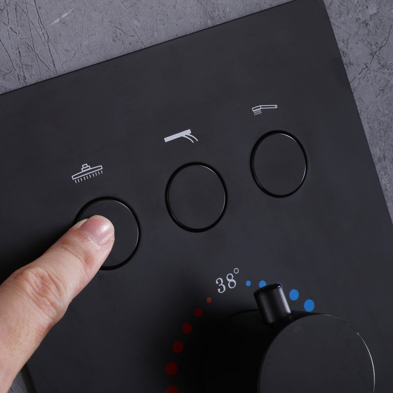 All-In-One Kit with Rough in-Valve, Matte Black