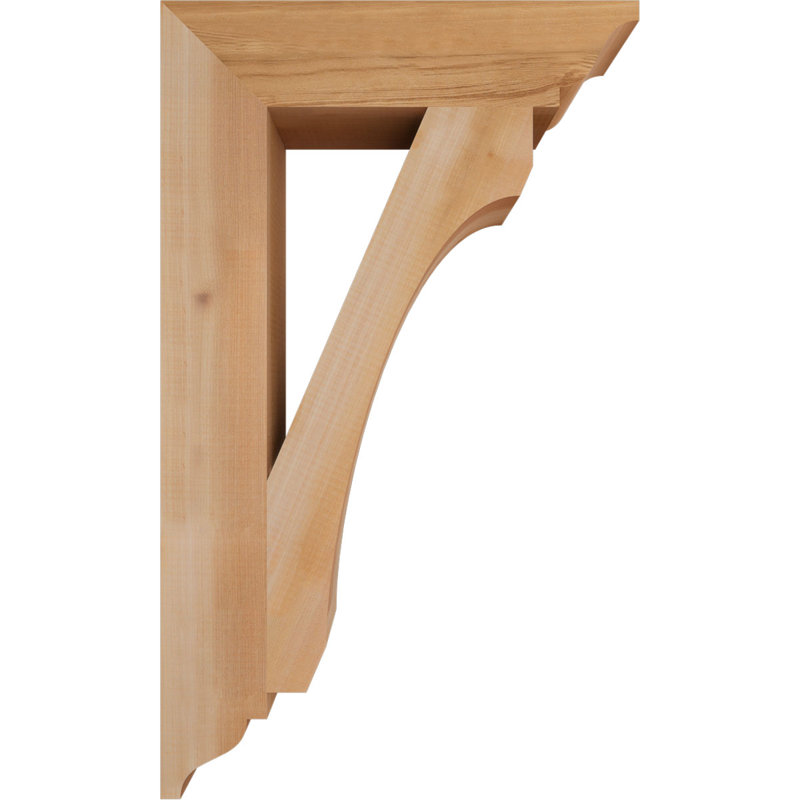 Support en bois rustique traditionnel BKTLEC01, Cèdre rouge de l'Ouest (lisse), H 30 po x l 3,5 po x P 18 po