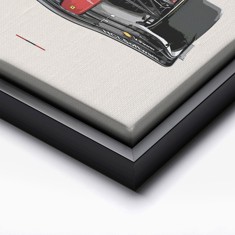 Voiture de course n ° 5, Black Framed, Canvas, 24"H x 32"W