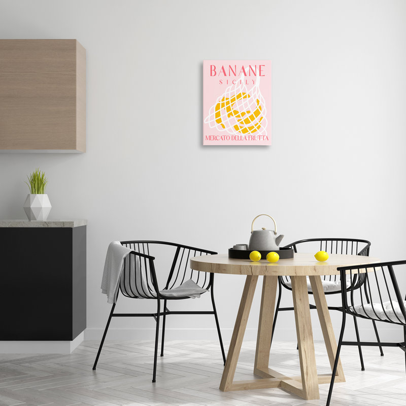 Art moderne sur toile, "Modern Banana Fruit Market" par Daphne Polselli bp-878_CN, H 20 po x l 16 po