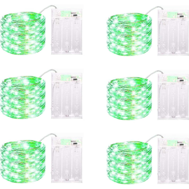 6 Pack LED Fairy Lights Battery Operated With Timer,  40LED Waterproof Firefly Lights  Wire Mini Twinkle String Lights For Wedding Christmas Birthday Party Mason Jar Decorations