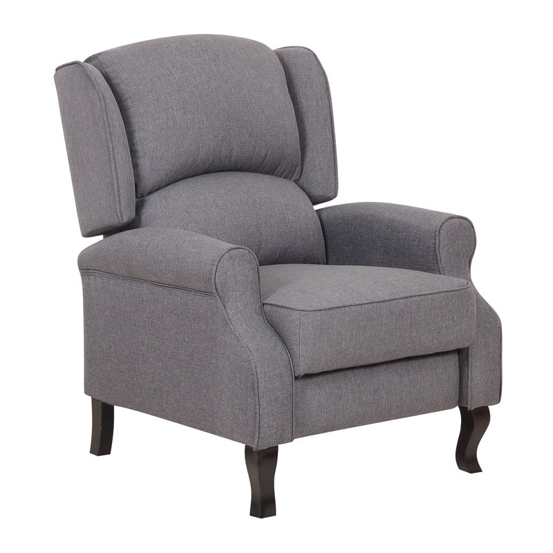 Upholstered Recliner, Dark Gray