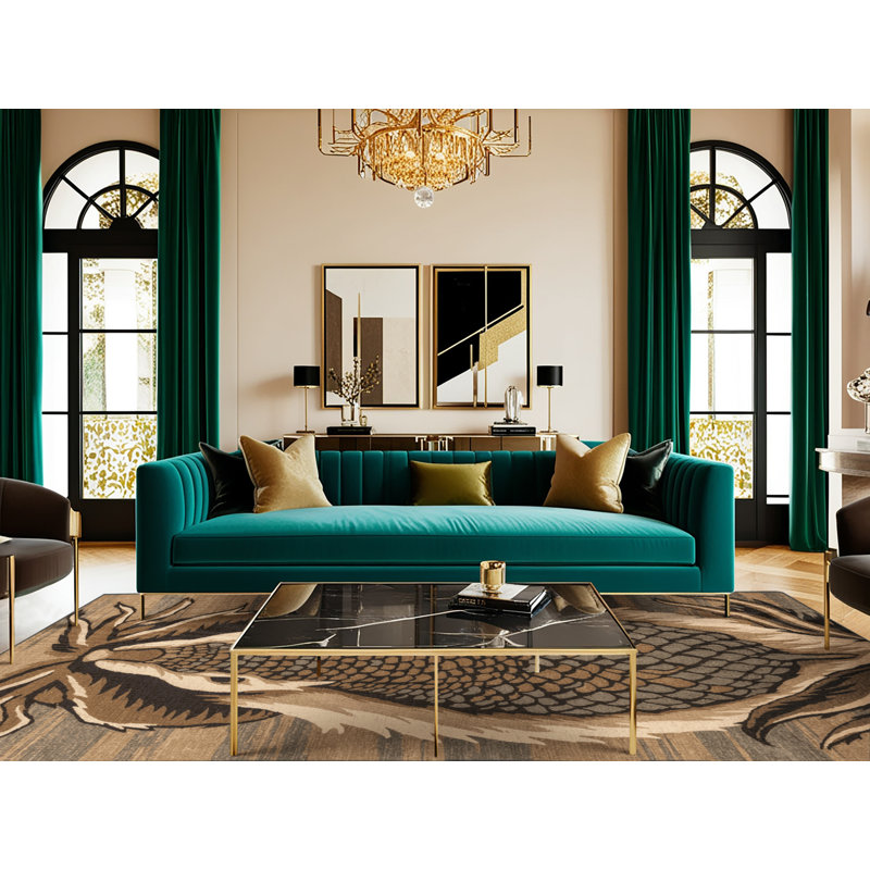  Tapis lavable avec motif de pangolins, Rond 3 pi