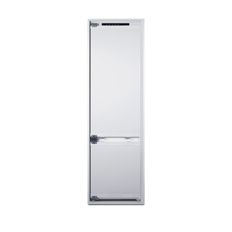 Summit Appliance 24" Wide Fully Integrated Bottom Mount Refrigerator-Freezer (Panel Not Included), White, Left Handed