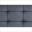 Repose-pieds pour le salon avec une conduite d'eau, velours gris anthracite & amp; Finition en métal gris clair | Gris | Métal