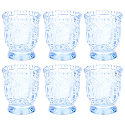 Ensemble de porte-votives de table en verre 6 pièces