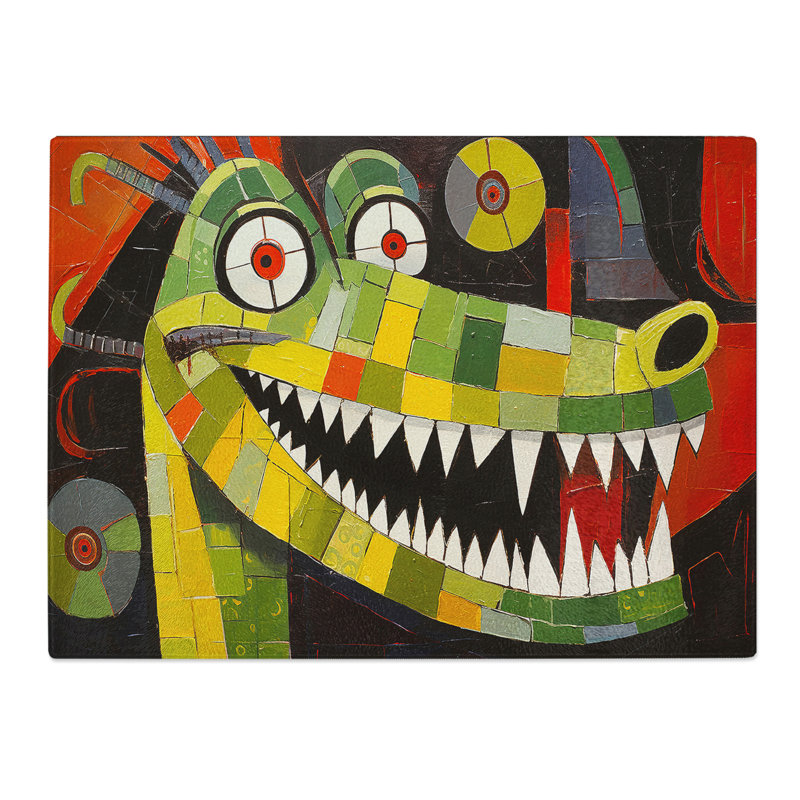 Crocodile Constructivism  Glass Chopping Board