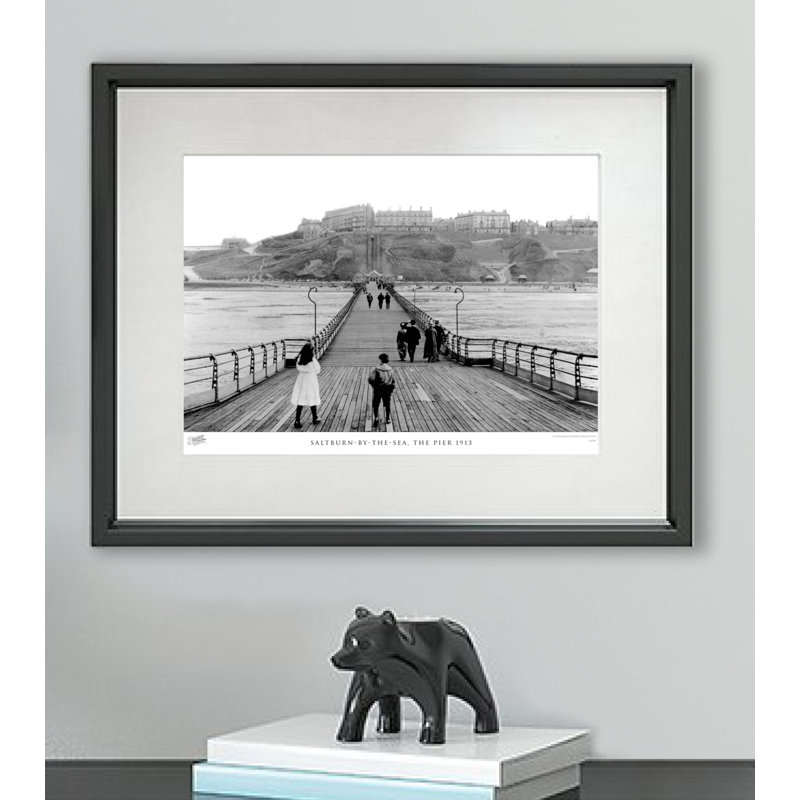 Saltburn By The Sea, The Pier 1913 - Single Picture Frame Print, 60cm H x 80cm W x 2.3cm D