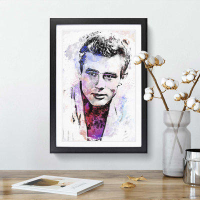 James Dean in Abstract - Framed Print