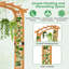Treillis d'extérieur en bois 7,5 pi avec arche de jardin pour plantes grimpantes