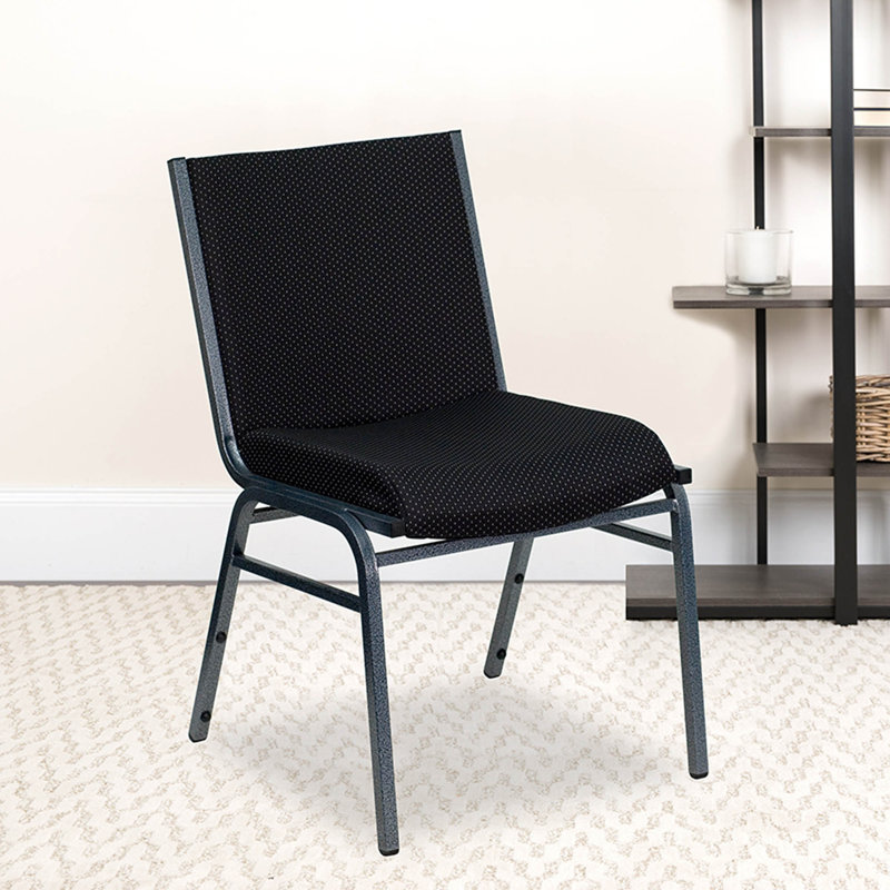Chaise empilable sans accoudoirs Oliverson, Noir