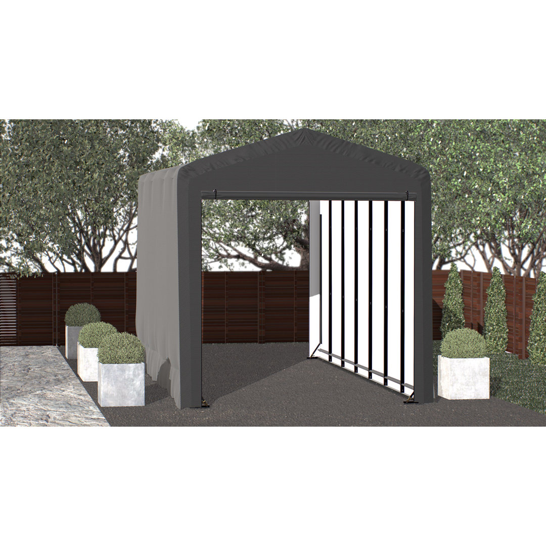 ShelterTube Wind and Snow-Load Rated Garage, 14x32x16 Grey ShelterLogic