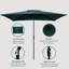 Shinetta 6,5 x 10 pi Parasol carré-910630975