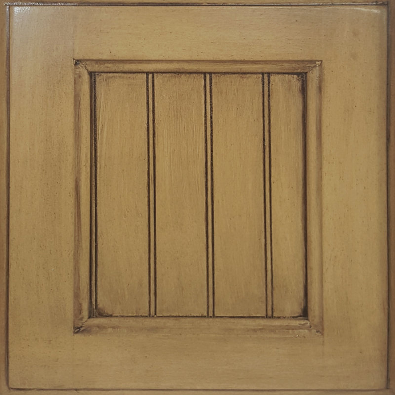 Table de bout en bois massif avec rangement Markleeville, Jaune européen