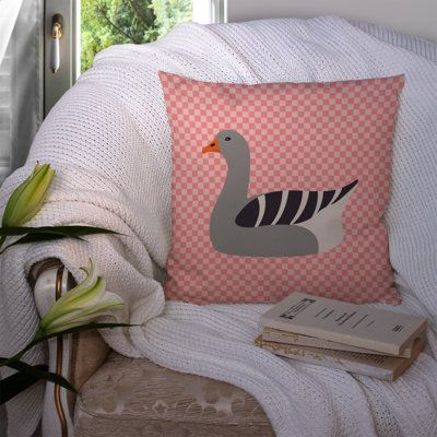 Coussin décoratif extérieur carré à contrôle oie éclectique