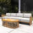 I-Shape 5-Seat Solid Acacia Modular Sofa – Armless Middle With Side Support