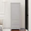 Grande armoire de rangement pour salle de bain, armoire de rangement autoportante avec deux tiroirs et tablette réglable, panneau de fibres à densité moyenne avec finition peinte, gris-901230111