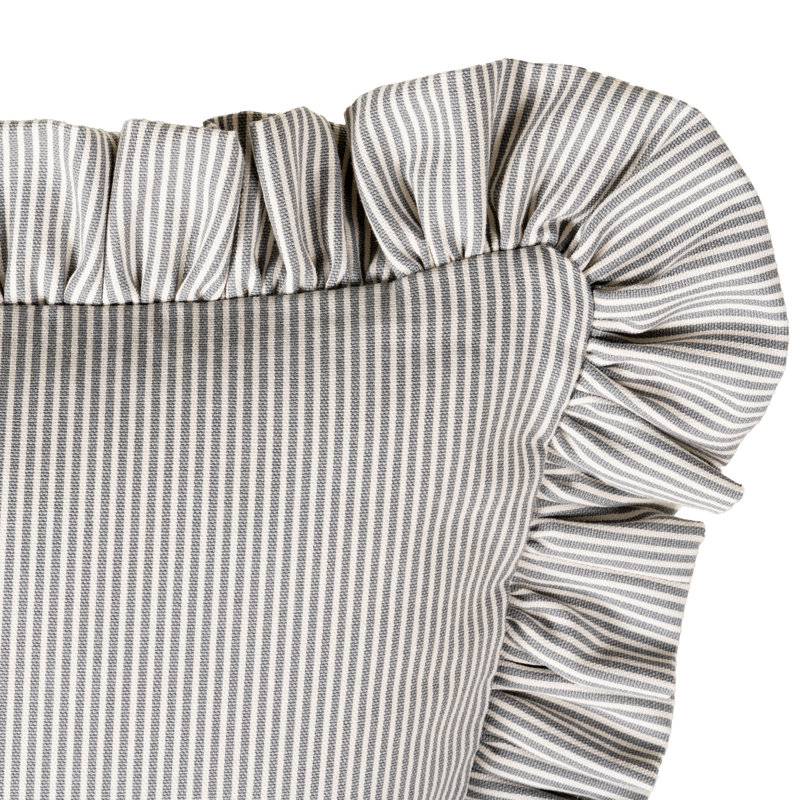 Coussin Birch Lane, Plumes, Gris