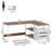 L-Shaped Computer Desk, Multi-Functional Desk with Shelves and Storage Drawers-1843751302