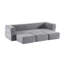 Canapé-lit modulaire convertible en chenille avec 3 repose-pieds-688862003