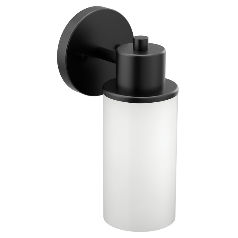 Applique murale pour salle de bain 1 lumière Iso, Noir mat