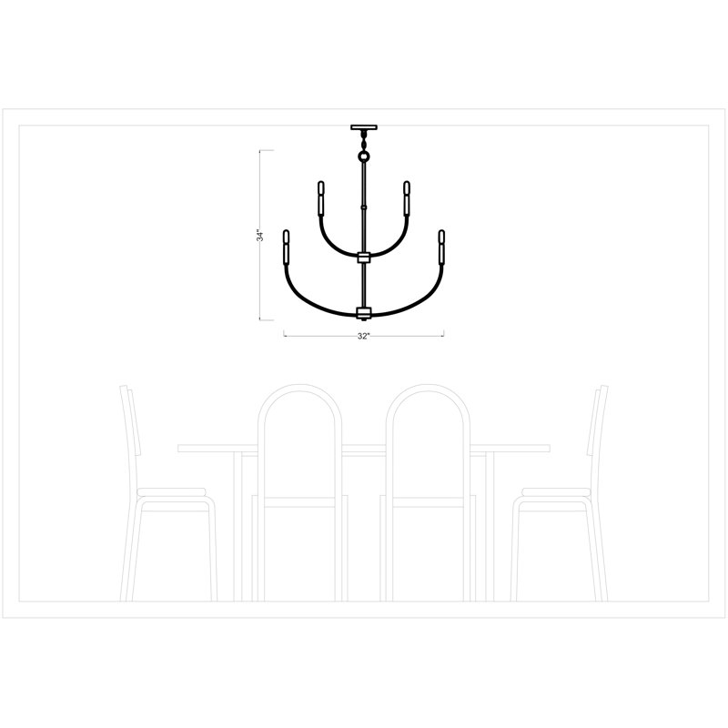 Kendrey 9-Light Chandelier, Brushed Nickel