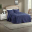 Ensembles de literie matelassés en microfibre douce, grand bleu marine, style chalet avec traitement antimicrobien