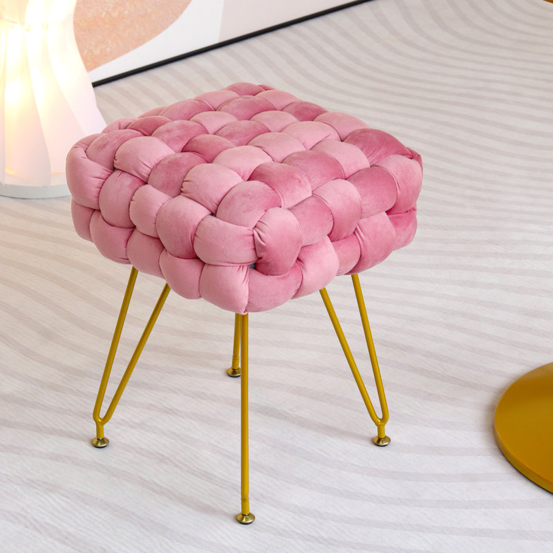 Manufactured Wood Accent Stool, Pink