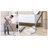 Ilot 59" Mop Claw Clamp Commercial Mop Handle Pack Of 2 Industrial Mop Steelhead With Wooden Handle Wet Mops For Floor Cleaning Heavy Duty