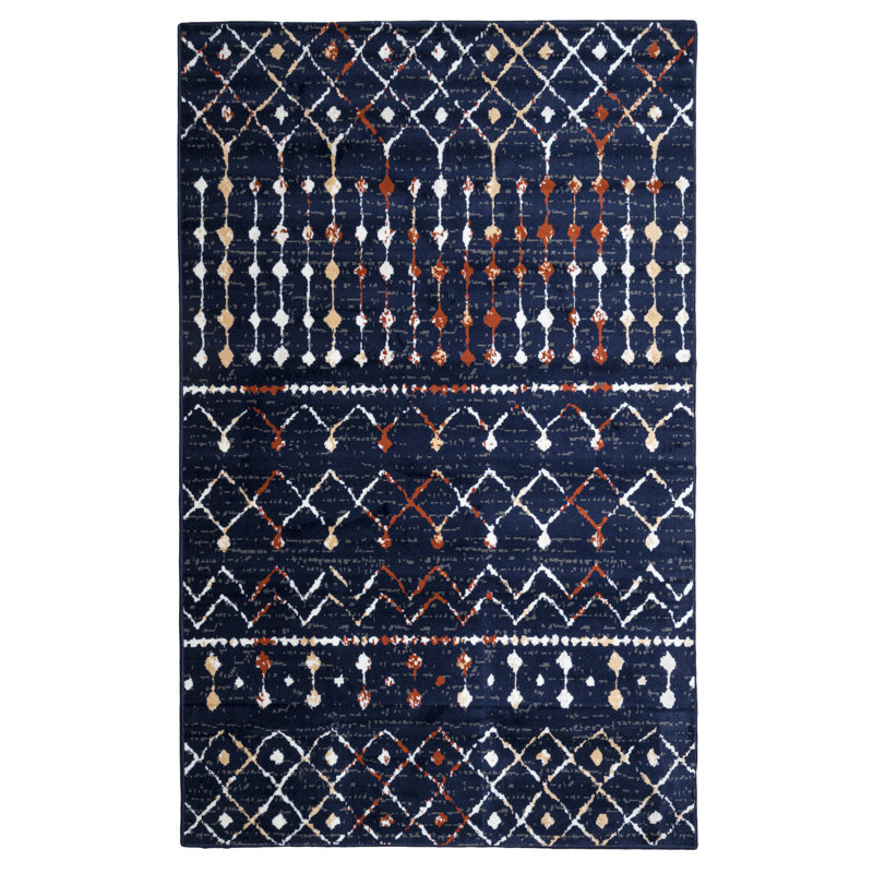 Geometric Indoor Rug, Rectangle 7'8" x 11'