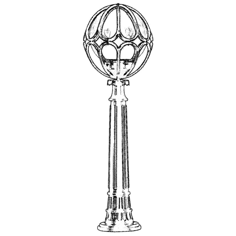 Aarjan Frosted Lamp Post (Full)