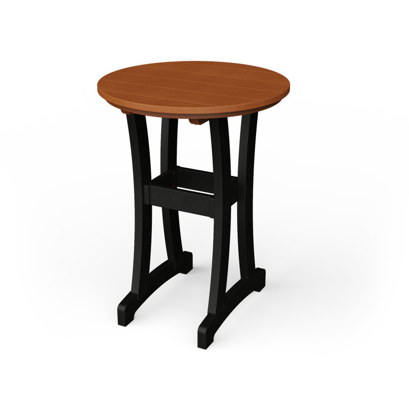 Table de bar Stella, H 30 po x l 30 po x P 30 po, Cèdre/noir